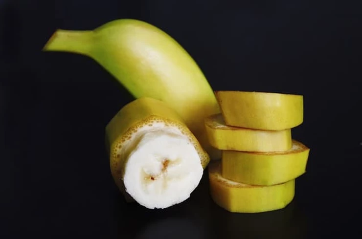 banana, sliced, pieces