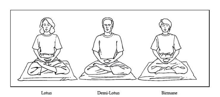 La position du lotus