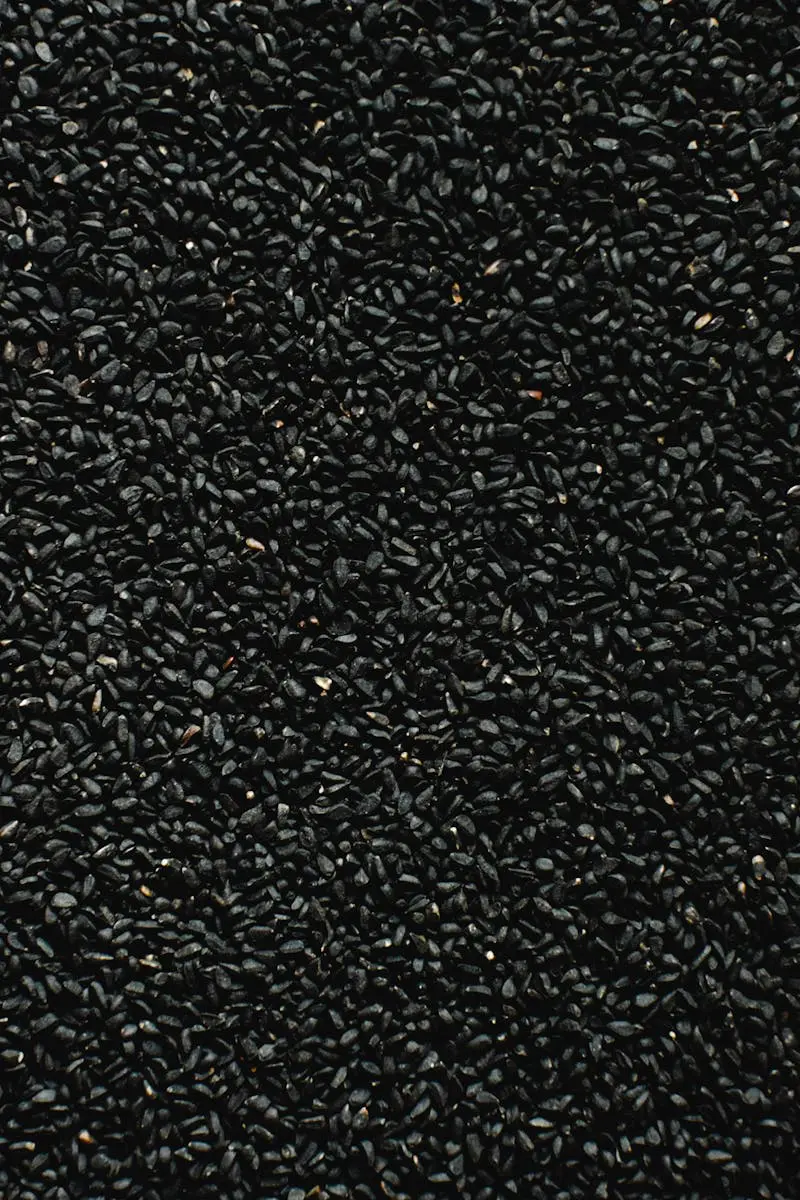 Black Seeds in Close Up Photography