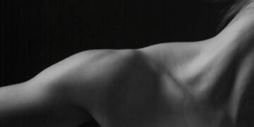 grayscale photo of naked woman