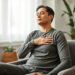 Personne en méditation paisible — hypertension symbolique pression