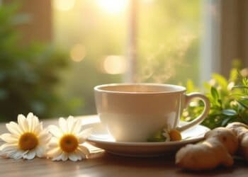 Tisane de camomille et plantes medicinales pour la digestion - digestion symbolique emotions