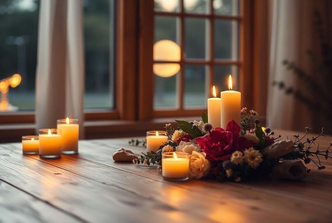 Pleine lune : rituels pour libérer ton énergie 1 Rituel pleine lune avec bougies et cristaux — pleine lune rituel