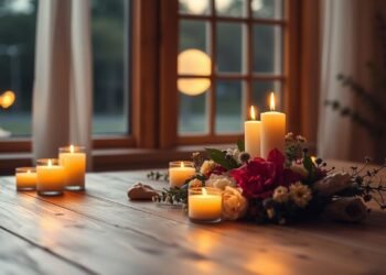 Rituel pleine lune avec bougies et cristaux — pleine lune rituel