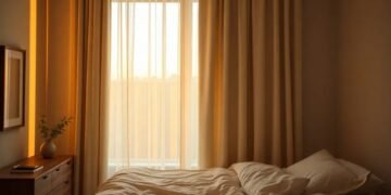 Mélatonine naturelle : comment la stimuler sans compléments 4 Chambre paisible avec lumière naturelle du soir favorisant la production de mélatonine naturelle