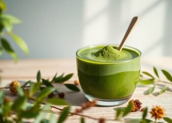 Poudre de spiruline et smoothie vert, source naturelle de proteines et de fer pour booster energie et immunite