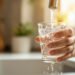 Qualité de l'eau du robinet en France 7 Une main remplit un verre d'eau au robinet de la cuisine : qualité de l'eau du robinet