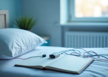 Lit vide et électrodes posées sur un carnet aux pages blanches dans un laboratoire du sommeil, pourquoi on rêve